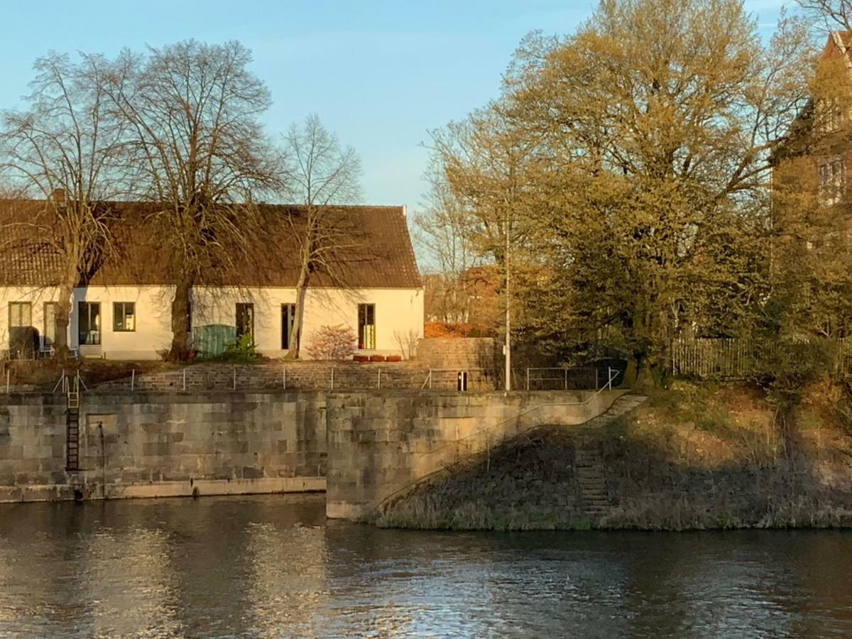 Ferienwohnung Schleusenhaus Hameln ハーメルン エクステリア 写真